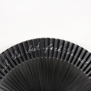 BLACK HAND-HELD FAN