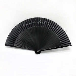 BLACK HAND-HELD FAN